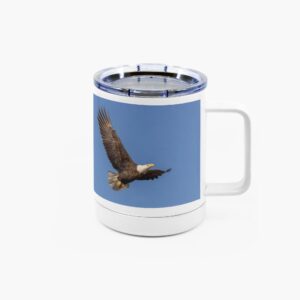 bald eagle stainless steel mug